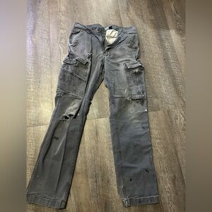 Carhartt Men's Skinny Cargo Jeans in Faded gray